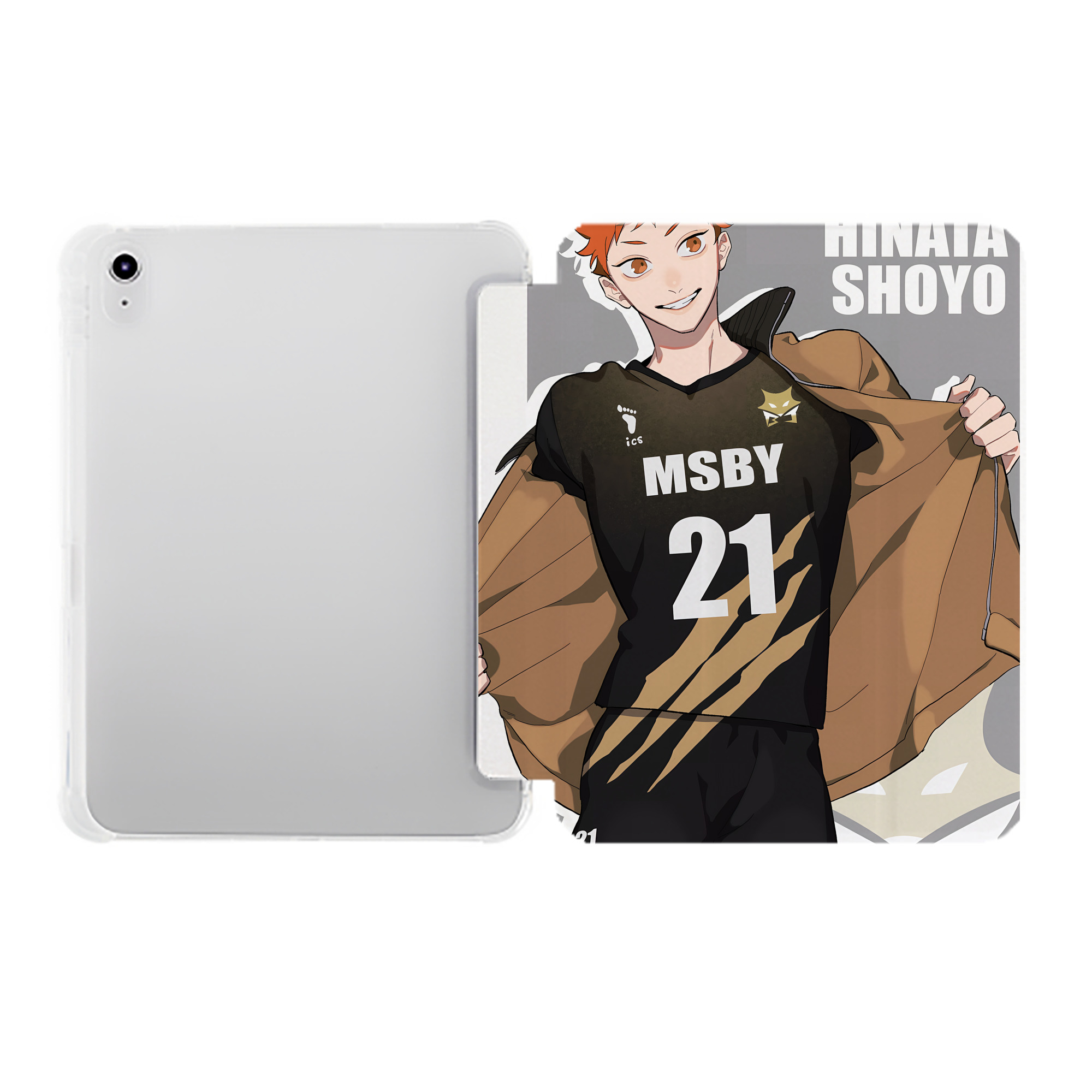 （画像用） ハイキュー!! Haikyu!! IPad ケース ペン収納付き 三つ折りスタンド PUレザー×シリコン 対応機種9.5/10.5/10.9インチ